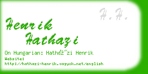 henrik hathazi business card